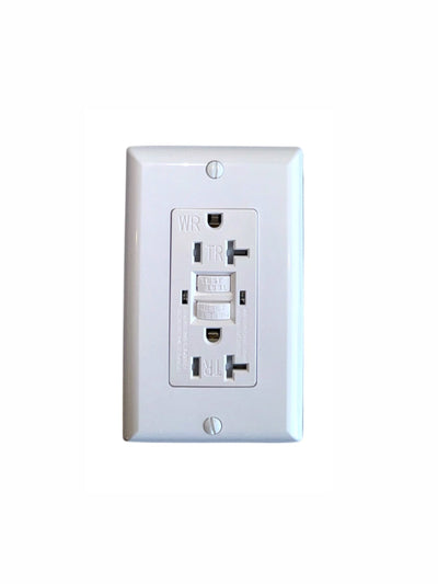 GFCI 20amp Tamper & Weather Resistant Self-test UL 943 (White)