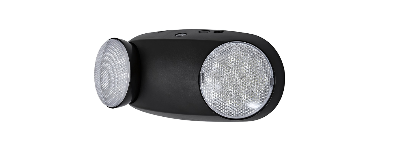 INDOOR BLACK LED EMERGENCY LIGHT 1.2W  90MIN BATTERY UL