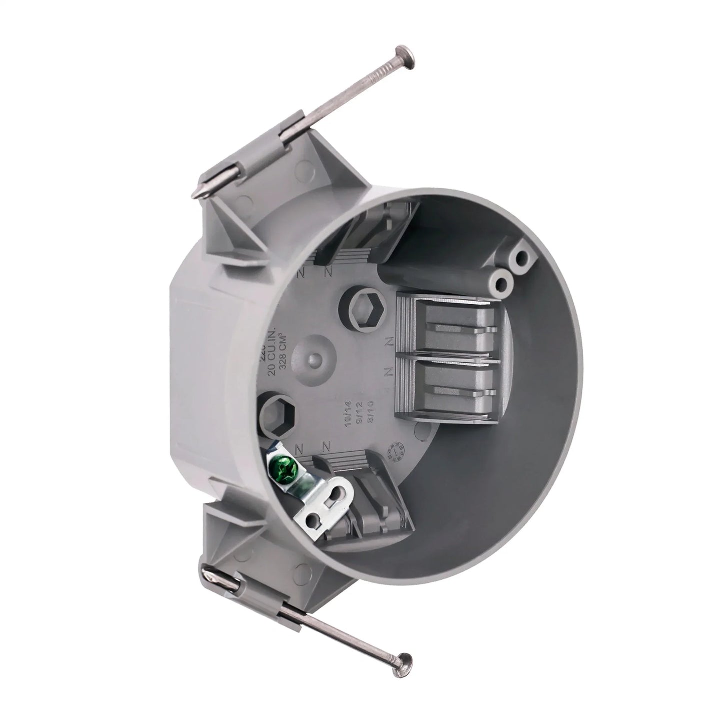 Round New Work PVC Ceiling Box 20 cubic inch